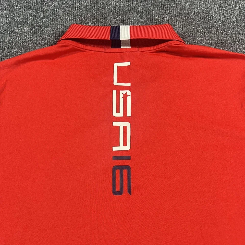 Ryder Cup USA Golf Polo Shirt Mens XL Red RLX‎ Ralph Lauren 2016 United States